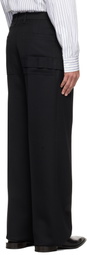 Lanvin Black Light Wool Chino Trousers