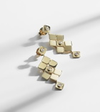 Ileana Makri Tile Temple 18kt gold drop earrings with diamonds