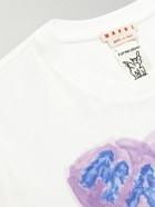 Marni - Flaminia Veronesi Logo-Print Cotton-Jersey T-Shirt - White