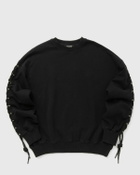 ROTATE Birger Christensen LACING CREWNECK Black Womens Sweatshirt