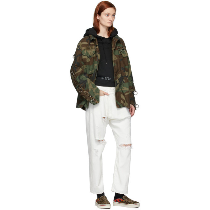 R13 Khaki Refurbished Camo Ring Field Jacket R13