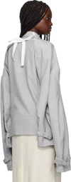 Comme des Garçons Gray Wool Tropical Blazer