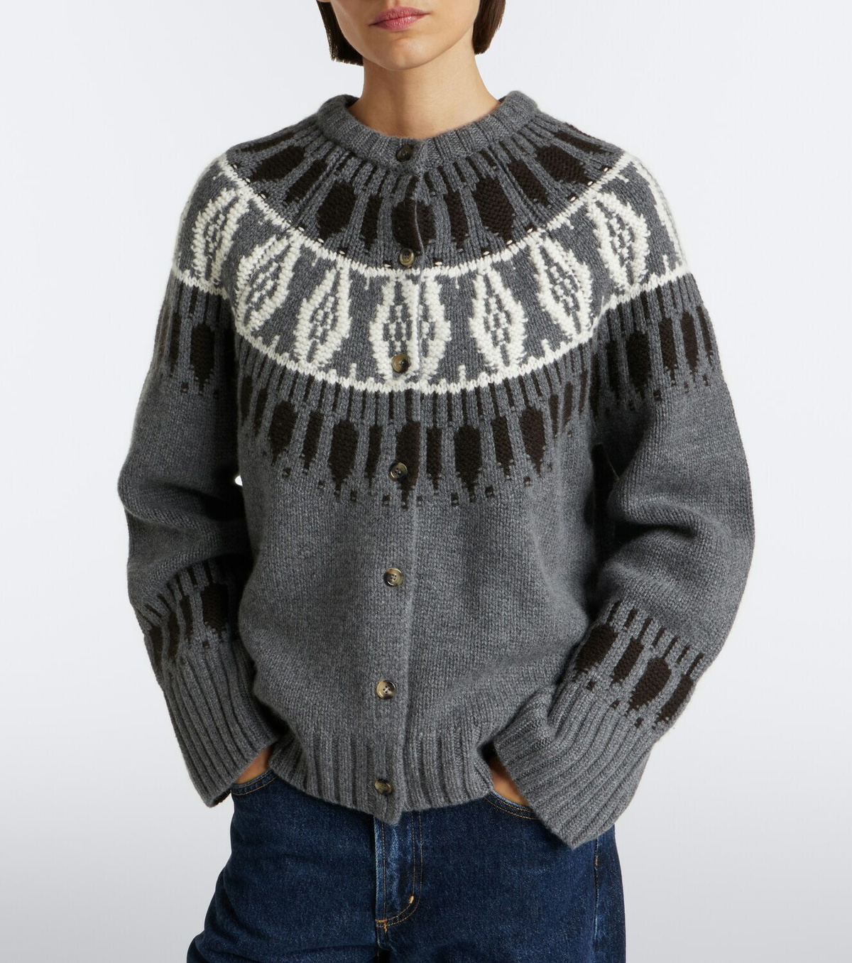Arch4 Fair Isle cashmere cardigan