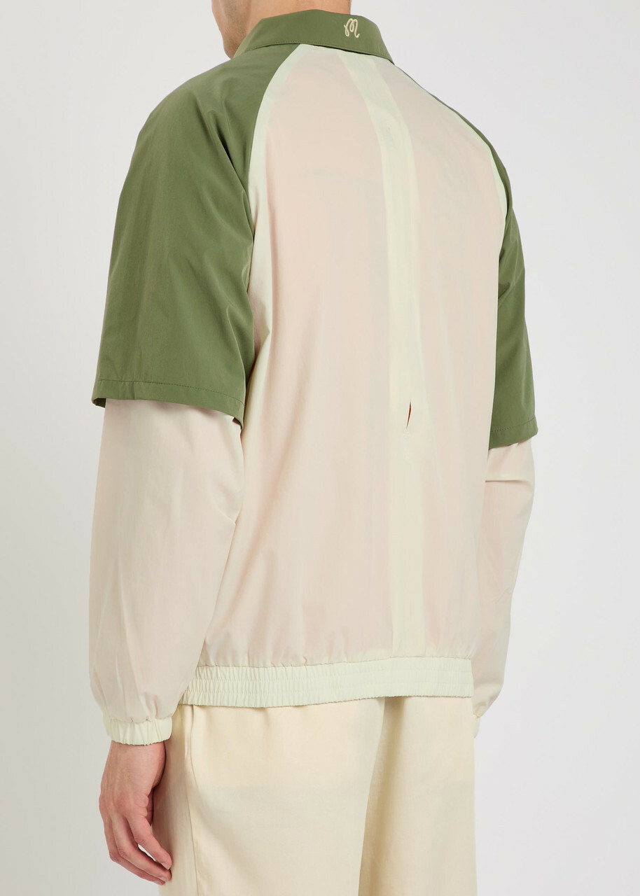 Malbon Marina Panelled Stretch-nylon Windshirt Cream