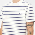 Fred Perry Authentic Men's Striped T-Shirt in Snow White