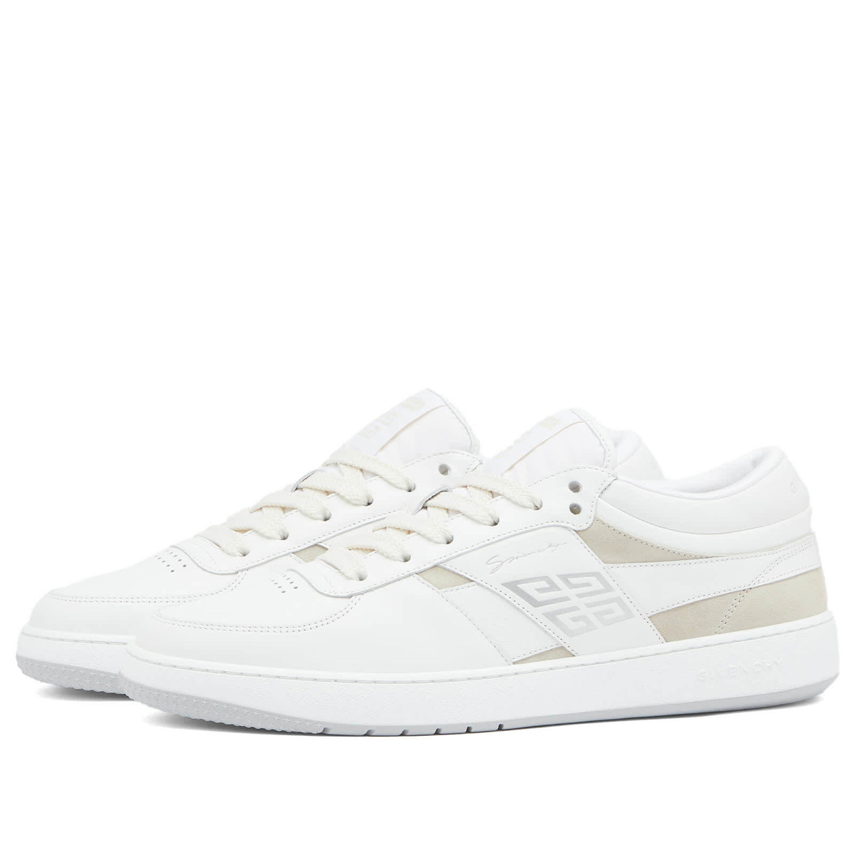Givenchy Men's G Move Low Top Lace Up Sneakers in White/Beige