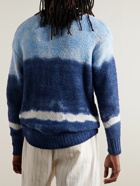 Isabel Marant - Tie-Dyed Cotton-Blend Sweater - Blue