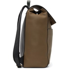 Paul Smith Taupe Leather Signature Stripe Backpack