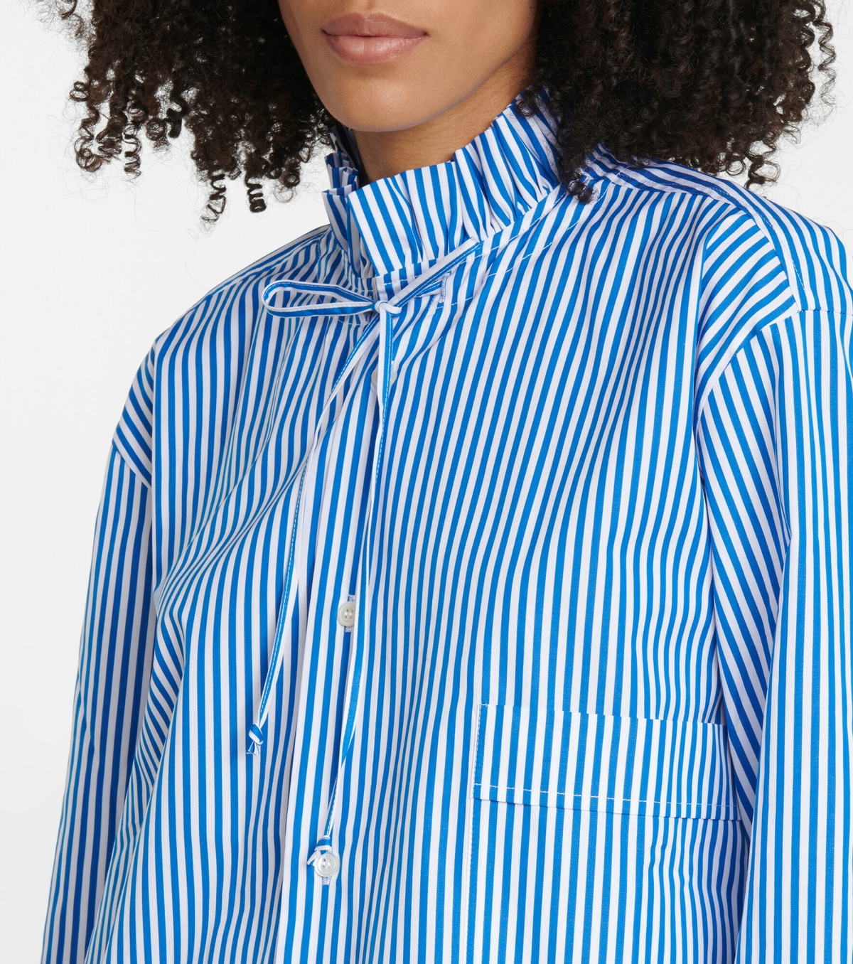 Plan C - Striped cotton poplin shirt Plan C