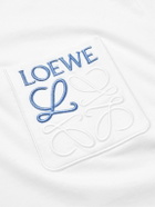 Loewe - Logo-Embroidered Cotton-Jersey T-Shirt - White