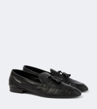 The Row Caden leather loafers