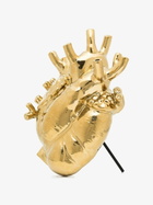 Seletti Gold Tone Love In Bloom Heart Vase