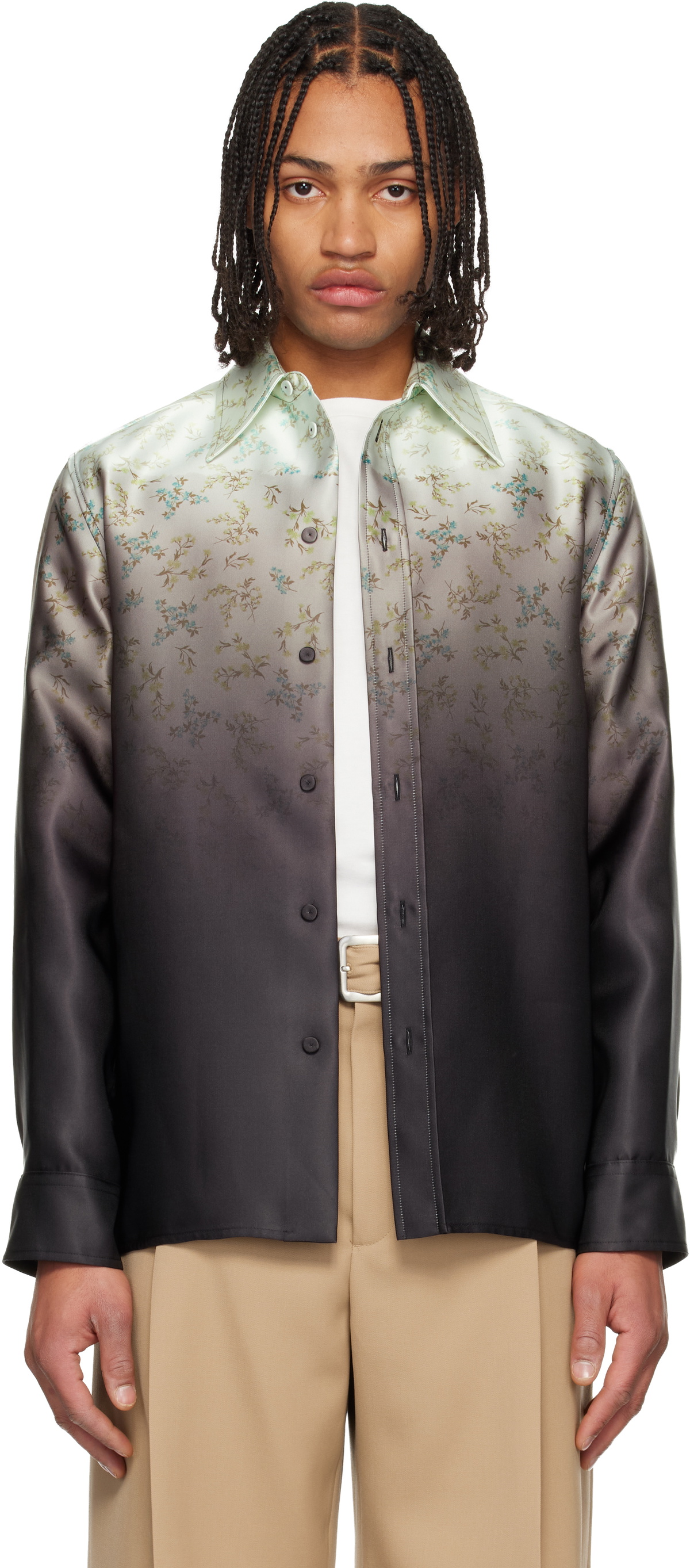 JIL SANDER Snap Fasten Overshirt 814P▲ Jil Sander Snap Fasten Overshirt Jil Sander