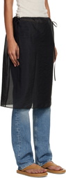 Dunst Black See-Through Layering Midi Skirt