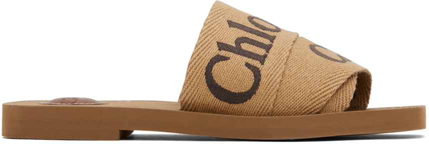 Chloé Tan Woody Sandals Chloe