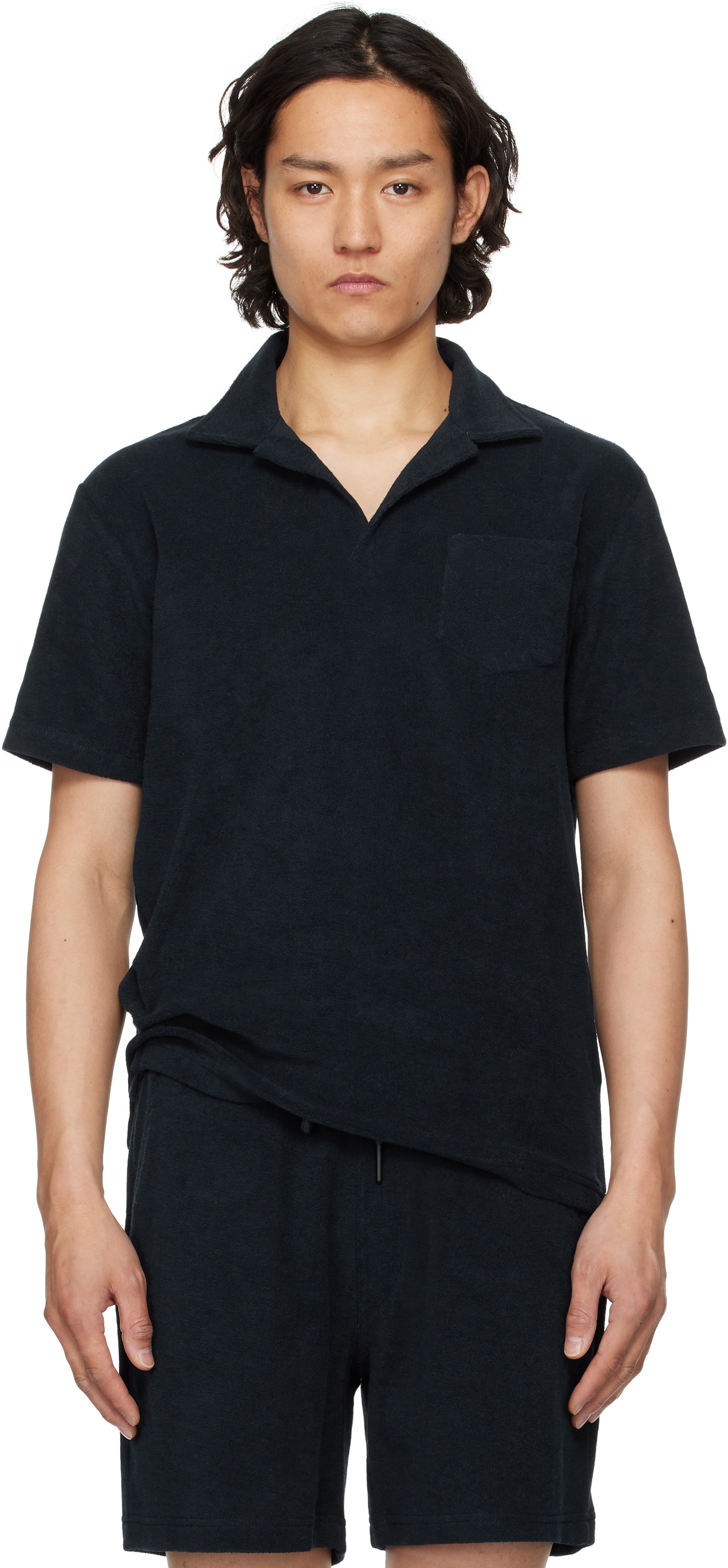 OAS Navy Terry Polo