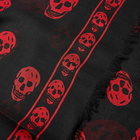 Alexander McQueen Men's Skull Pashmina Scarf in Black/Red