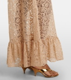 Adriana Degreas Ruffled lace maxi dress