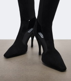 Alaïa Cut-out suede knee-high boots