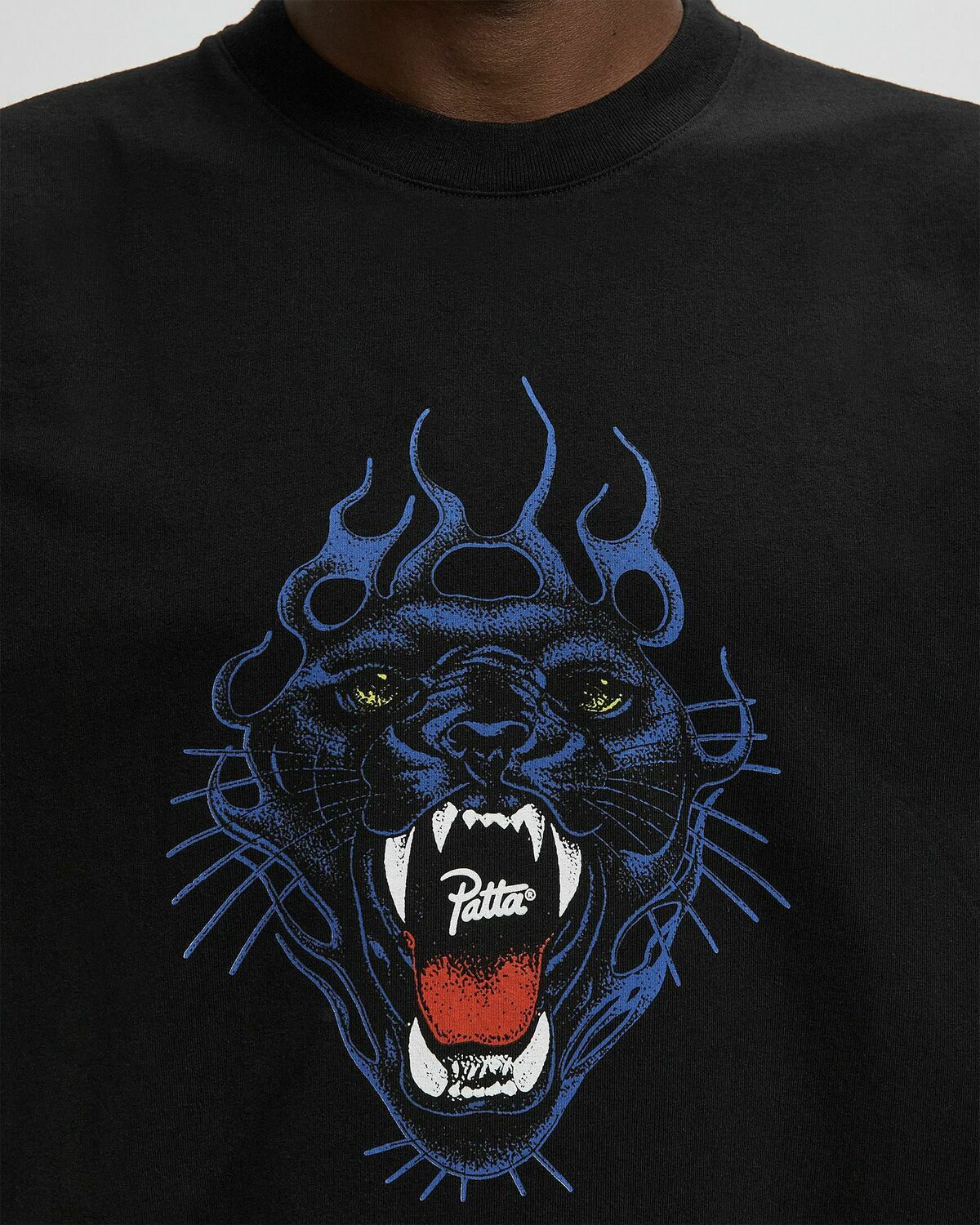 PATTA Fire Panther Tee Black Mens Shortsleefe