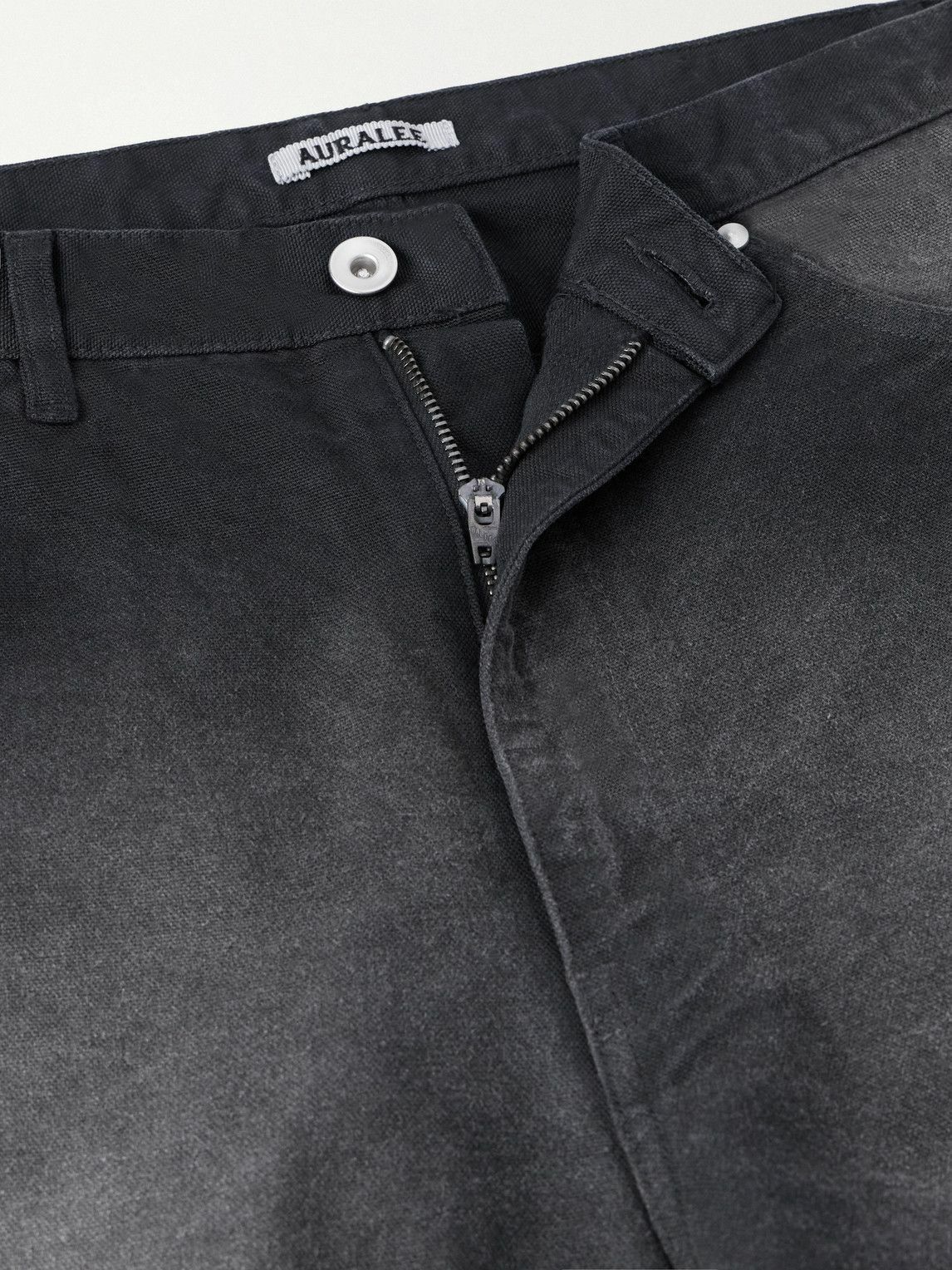 Auralee - Straight-Leg Cotton Trousers - Black