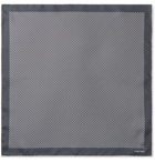 TOM FORD - Polka-Dot Silk-Twill Pocket Square - Gray