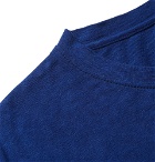 KAPITAL - Nylon-Trimmed Tie-Dyed Cotton-Jersey T-Shirt - Men - Navy