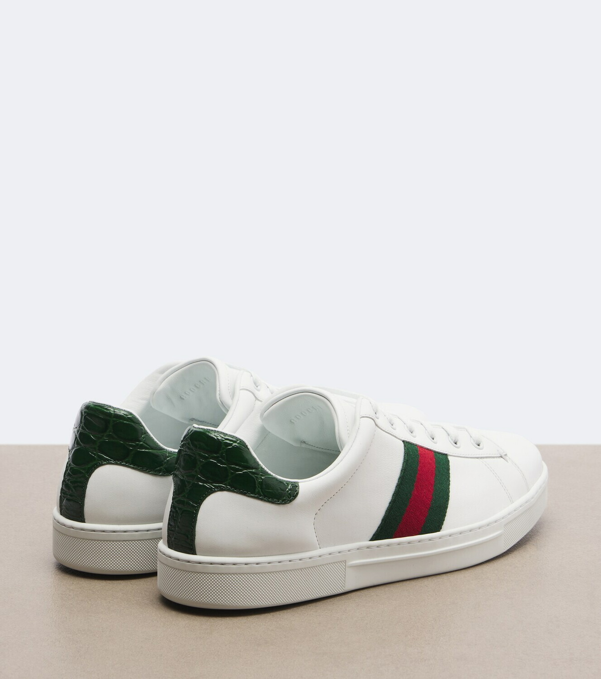 Gucci Ace Web Stripe leather sneakers