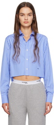 HommeGirls Blue Cropped Shirt