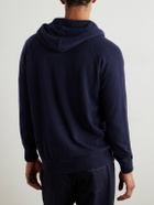 Ghiaia Cashmere - Cashmere Zip-Up Hoodie - Blue