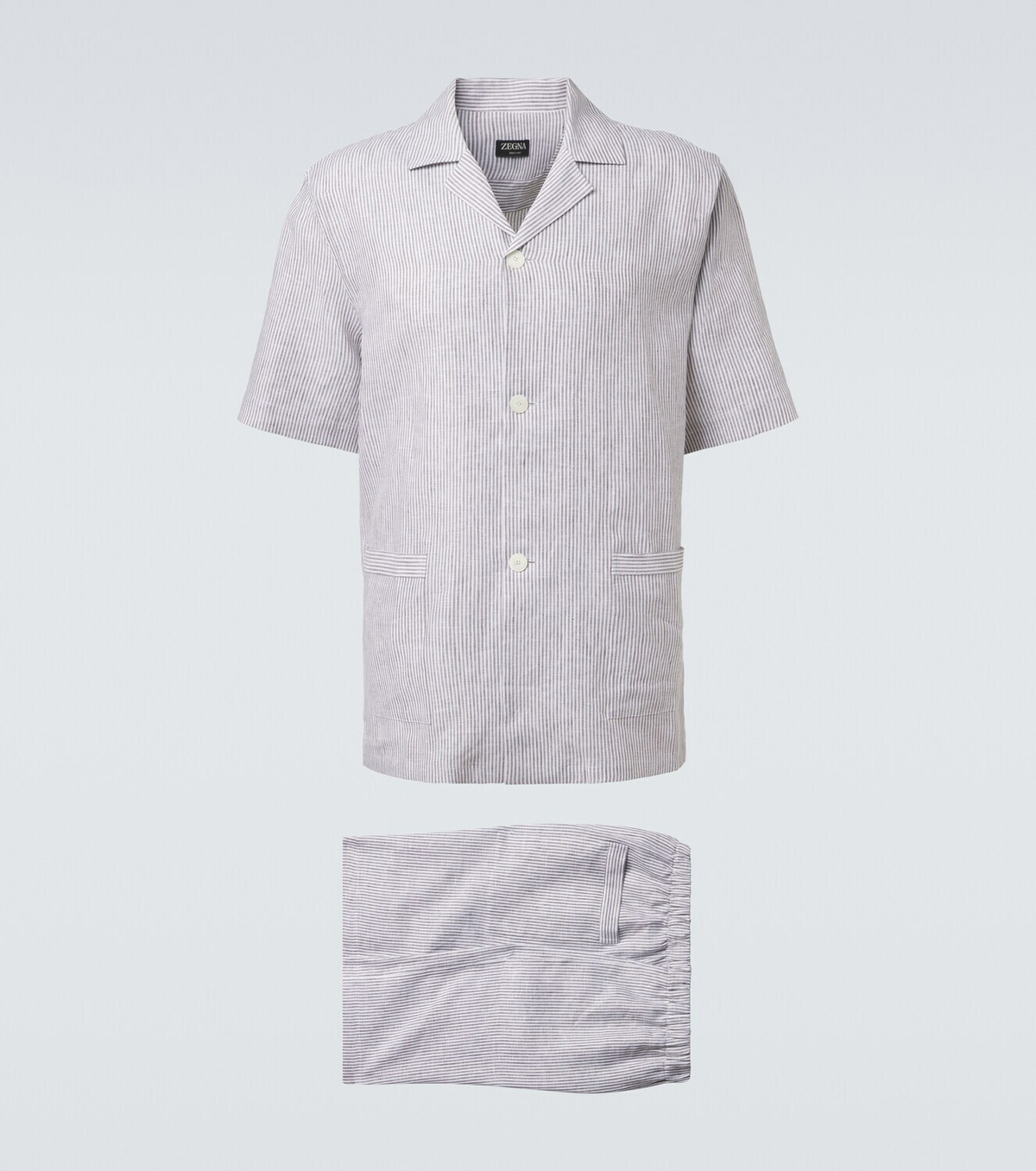 Zegna Striped linen pajamas
