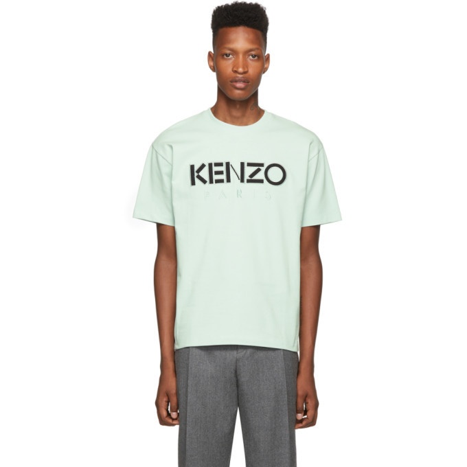 Photo: Kenzo Green Cotton Jersey Skate T-Shirt