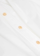 Tory Burch Romy Stretch Cotton-poplin Midi Skirt White