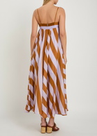Zimmermann Indra Striped Silk Maxi Dress Lilac