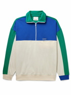 Marant - Arian Logo-Embroidered Colour-Block Cotton-Piqué Sweatshirt - Green