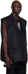 NICOLAS ANDREAS TARALIS Black Oversized Vest