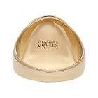 Alexander McQueen Gold Skull Medallion Ring