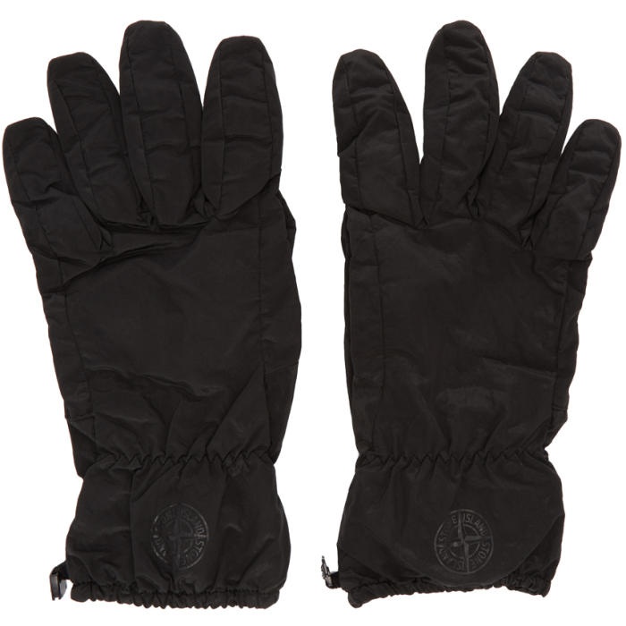 Photo: Stone Island Black Nylon Puffy Gloves