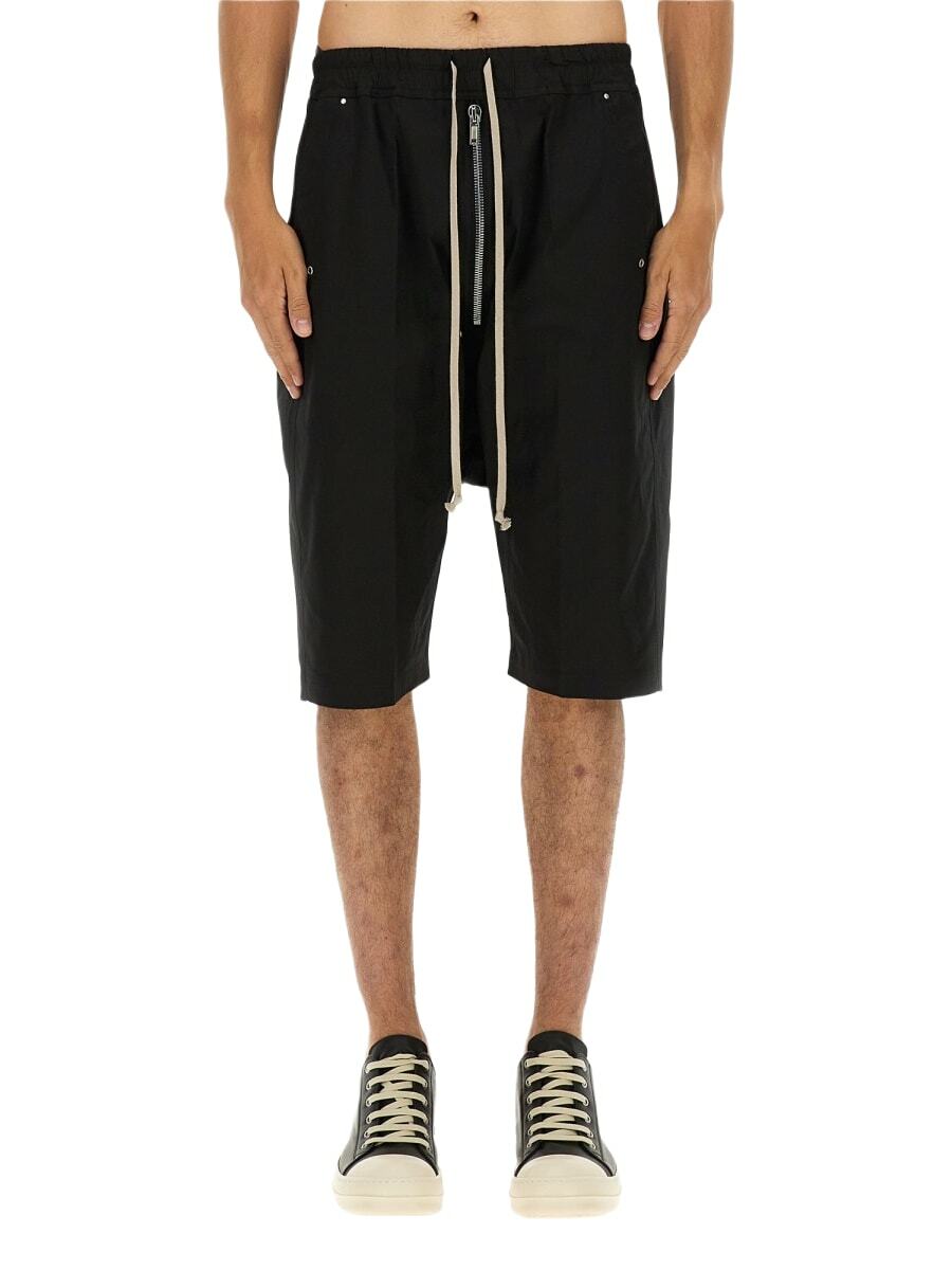 RICK OWENS KARLOFF SHORT サイズ48 ブラック Rick Owens Black Drawstring Karloff Boxer Shorts Rick Owens