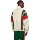 Gucci Off-White Crinkle Web Track Jacket