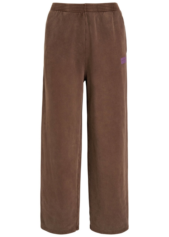 Photo: American Vintage Plizzy Logo-print Cotton Sweatpants Light Brown