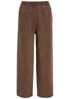 American Vintage Plizzy Logo-print Cotton Sweatpants Light Brown