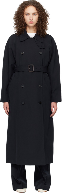 Photo: A.P.C. Navy Belted Trench Coat