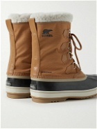 Sorel - 1964 Pac™ Faux Shearling-Trimmed Nylon-Ripstop and Rubber Snow Boots - Brown