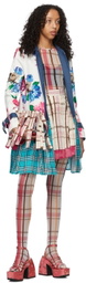 SHUTING QIU Pink Mesh Look 1 Plaid Tights