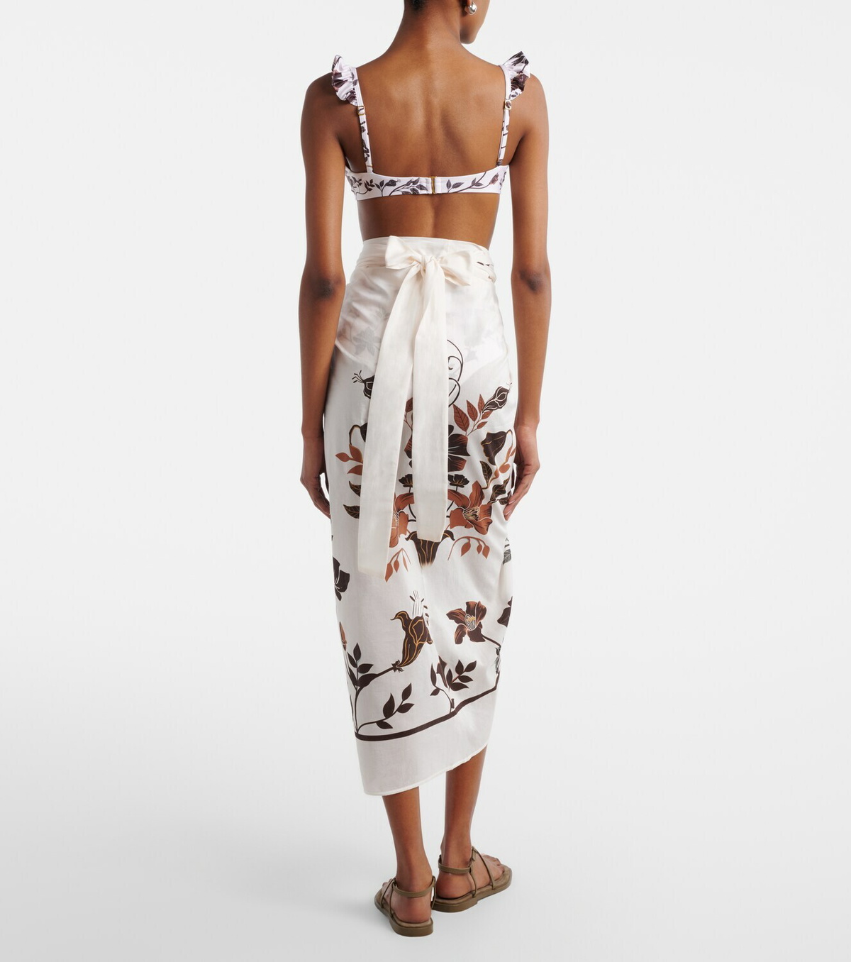 Agua by Agua Bendita Lavanda cotton and silk beach cover-up