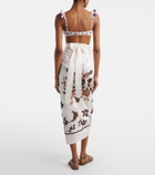 Agua by Agua Bendita Lavanda cotton and silk beach cover-up
