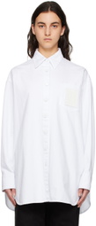 Raf Simons White Spread Collar Denim Shirt