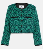 Marine Serre - Jacquard cropped cotton jacket