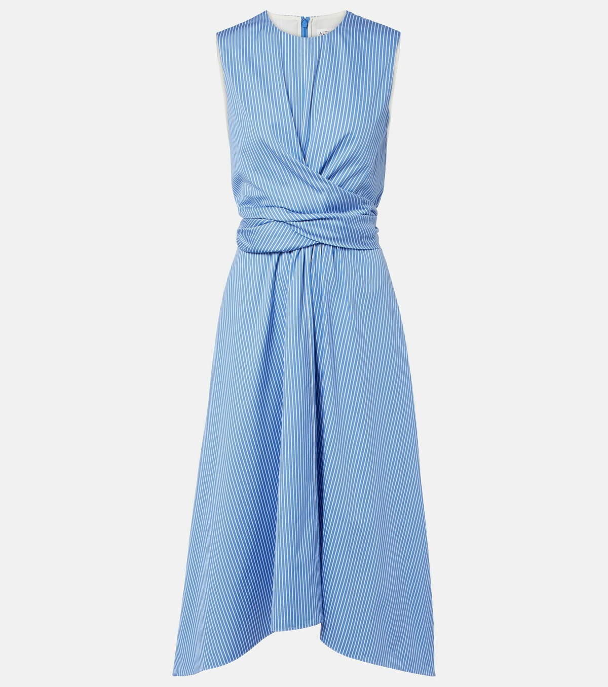 Altuzarra Penny draped striped cotton midi dress